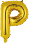 Mini Letter P Gold Foil Balloon N16 Packaged 35 cm x 24 cm