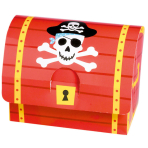 8 Favour Boxes Pirates Map Paper 8.2 x 10.7 x 6.3 cm