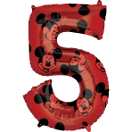 Mid Size Number Mickey Mouse Forever Number 5 Foil Balloon L27 Packaged 45 cm x 66 cm