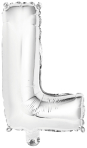 Mini Letter L Silver Foil Balloon N16 Packaged 34 cm x 21 cm