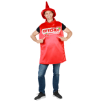 Adult Costume Ketchup Bottle Tabard Size M/L