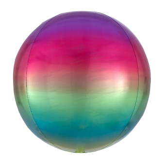 Orbz Ombré Orbz Rainbow Foil Balloon G20 Packaged 38 cm x 40 cm