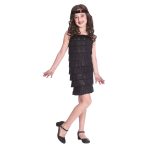 Children's Costume Black Flapper Dress 6-8 yrs