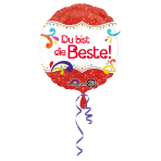 Standard Du bist die Beste Foil Balloon round S40 Packaged 43 cm