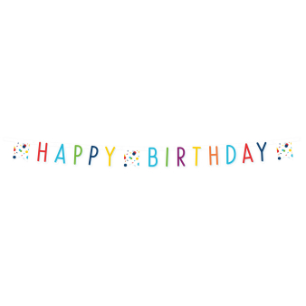 Letter Banner Confetti Birthday Paper 180 x 13,8 cm Letter Banner Confetti Birthday Paper 180 x 13,8 cm