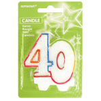 Numeral Candle 40 Height 8 cm