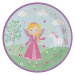 8 Plates Princess Papier Round Papier 23 cm