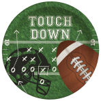 8 Plates Touch Down Party! Paper Round 23 cm