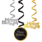 6 Swirl Decorations Starlight Birthday Paper / Foil 61 cm
