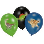 6 Latex Balloons Happy Dinosaur 27.5 cm / 11"