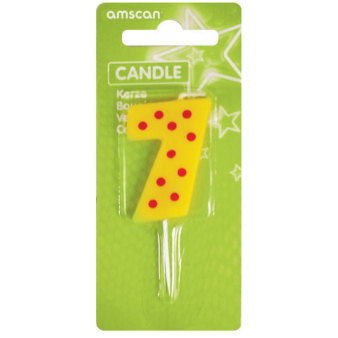Candle 7 Dots & Stripes Height 7.6 cm Candle 7 Dots & Stripes Height 7.6 cm