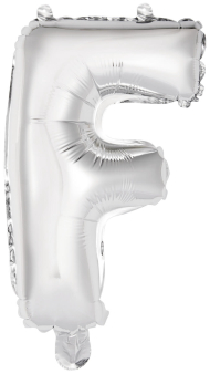 Mini Letter F Silver Foil Balloon N16 Packaged 32 cm x 20 cm