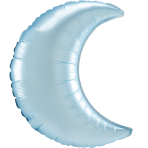 SuperShape Satin Pastel Blue Crescent Foil Balloon P30 Bulk 89 cm