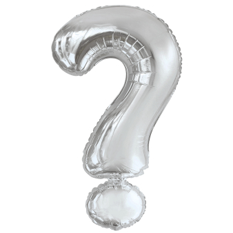 Large Letter ? Silver Foil Balloon N34 Packaged 89 cm x 53 c