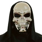 3D Mask Black & Bone Plastic One Size