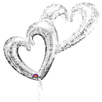 Multi Interlocking Hearts Foil Balloon P70 Packaged 134 cm x 91 cm