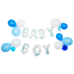 Decoration Kit Balloon Garland Baby Boy Latex / Paper / Plastic 23 Parts