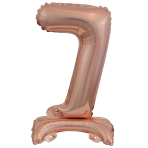 Mini Number 7 Rose Gold Foil Balloon N16 Packaged 37 cm x 22 cm