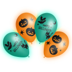 4 Latex Balloons LED Cats & Bats 27.5 cm / 11"