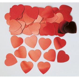 Confetti Jumbo Hearts Red Metallic Foil 14 g Confetti Jumbo Hearts Red Metallic Foil 14 g
