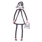 Adult Costume Stickwoman Size S