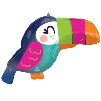 Junior Shape Tropical Toucan Foil Balloon S50 Packaged 68 cm x 38 cm