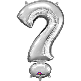 MiniShape Symbol ? Silver Foil Balloon L16 Packaged 27cm x 40cm