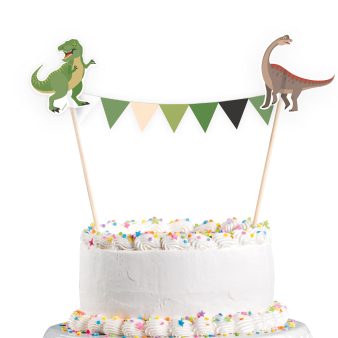 Cake Decoration Pennant Banner Happy Dinosaur 15 x 20 cm Cake Decoration Pennant Banner Happy Dinosaur 15 x 20 cm