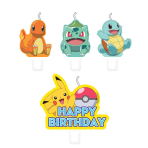 4 Mini Character Candles Pokemon Height 5.5 / 7.8 cm