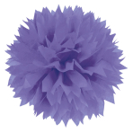 3 Fluffy Decorations New Purple Paper 40.6 cm