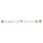 Letter Banner Flamingo Paradise Paper 135 x 15 cm