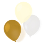 8 Latex Balloons Gold Brush 25.4 cm / 10"