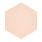 6 plates hexagonal Vert Decor, 26,1x22,6cm, apricot