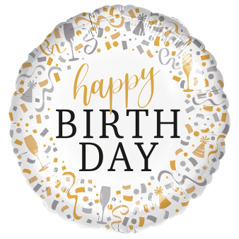 Standard - Hello Happy Birthday - ENG Foil Balloon RP40 Packaged 45 cm