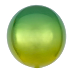 Orbz Ombré Orbz Yellow & Green Foil Balloon G20 Packaged 38 cm x 40 cm