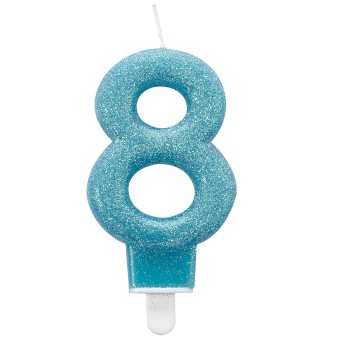 Number Candle 8 Glitter Height 7.6 cm Number Candle 8 Glitter Height 7.6 cm