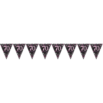 Pennant Banner 70 Sparkling Celebration Pink Foil 396.2 x 21.5 cm