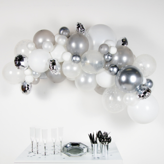 DIY Balloon Garland Silver 66 Balloons 4 m DIY Balloon Garland Silver 66 Balloons 4 m