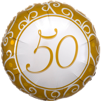 Standard Goldhochzeit 50 Jahre Foil Balloon S40 Packaged 43 cm