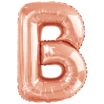 Large Letter B Rose Gold Foil Balloon N34 Packaged 84 cm x 59 cm