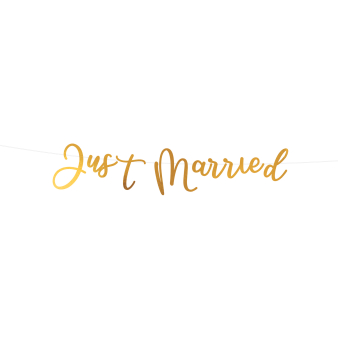 Letter Banner "Just Married" Wedding Paper 91.5 cm Letter Banner "Just Married" Wedding Paper 91.5 cm
