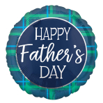 Standard Father's Day Checks Foil Balloon S40 Packaged 43 cm