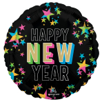 Standard New Year Glow Foil Balloon S40 packaged 43cm