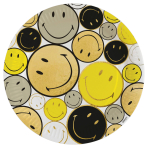 8 Plates Smiley Originals Round Paper 23 cm