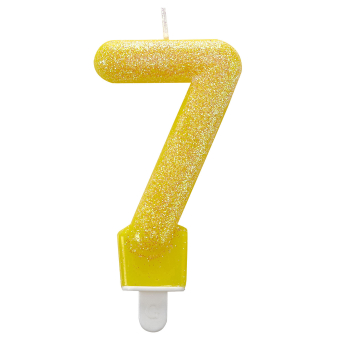 Number Candle 7 Glitter Height 7.6 cm Number Candle 7 Glitter Height 7.6 cm