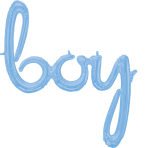 Script Phrase Boy Foil Balloon G40 Packaged 73 cm x 81 cm