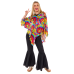 Adult Costume Tie Dye Poncho One Size