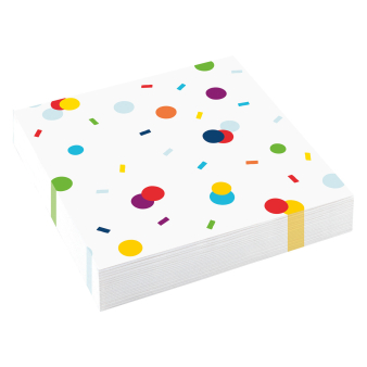 20 Napkins Confetti Birthday 33 x 33 cm 20 Napkins Confetti Birthday 33 x 33 cm