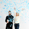 Confetti Cannon Blue Round Paper 28 cm