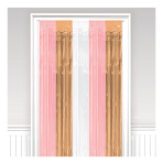 Door Curtain Rose Gold Blush Plastic 243 x 91.4 cm